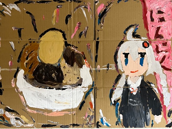 指(以下略)で描いた紲星あかり(ニンニク祭ver)のようななにか
