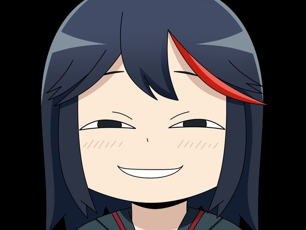 Ryuko sonriendo como Anya