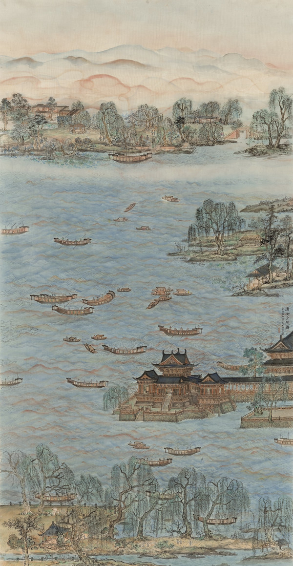 湧金夕照圖