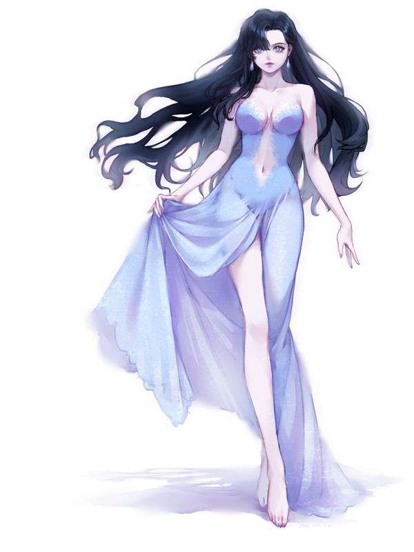 逐渐半透明的礼服