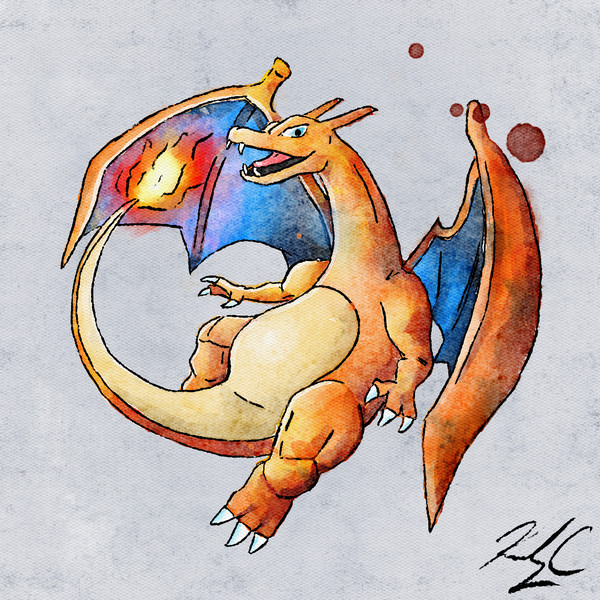 watercolor Charizard