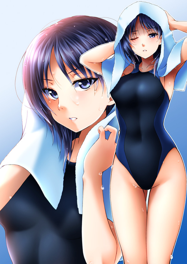 競泳水着っ娘