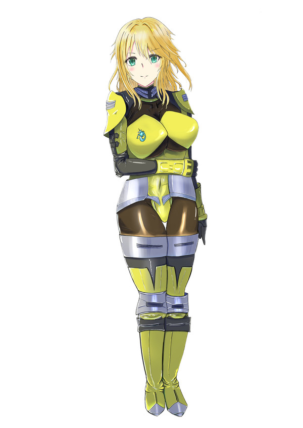 パイロットスーツ　金髪ヒロイン　オリジナル