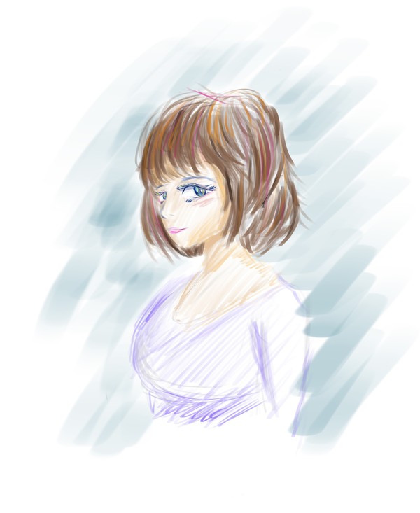 マーカーで女性