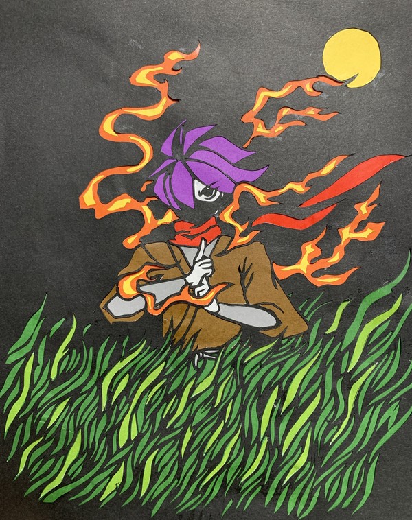 おぼろ丸(切り絵)