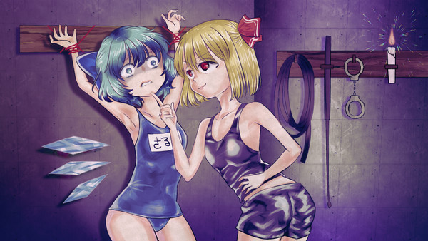 【東方】チルノとルーミアを描きたい【お絵かき】