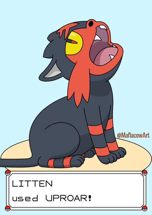 Litten used Uproar