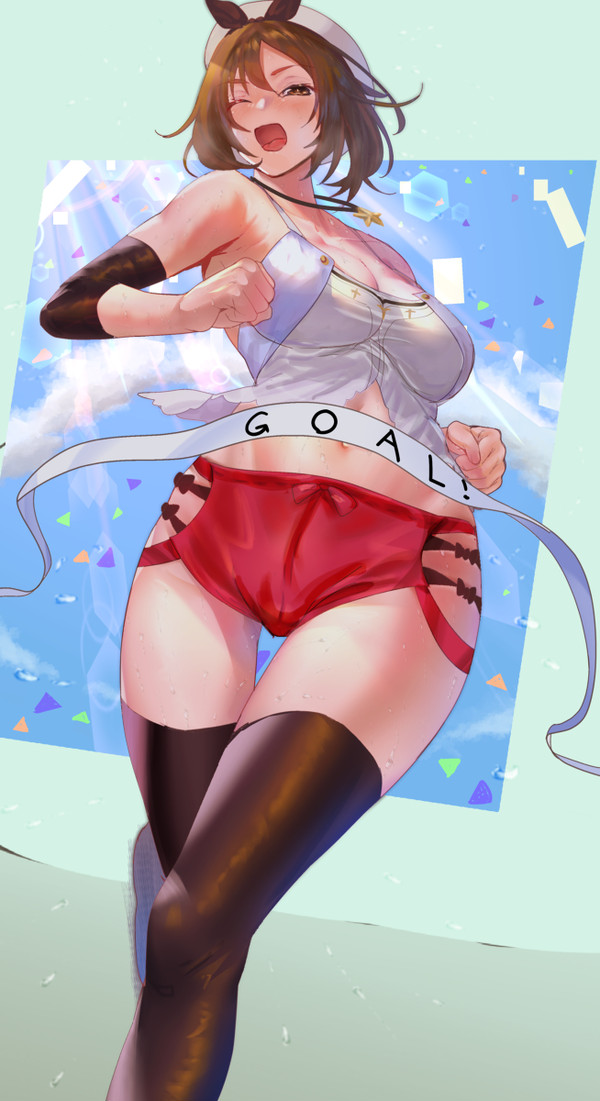 マラソンでゴールしたライザちゃん