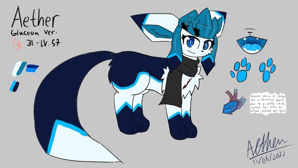 Aether Glaceon refsheet (BETA)