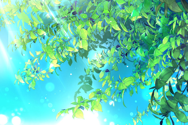 木の葉群のブラシ
