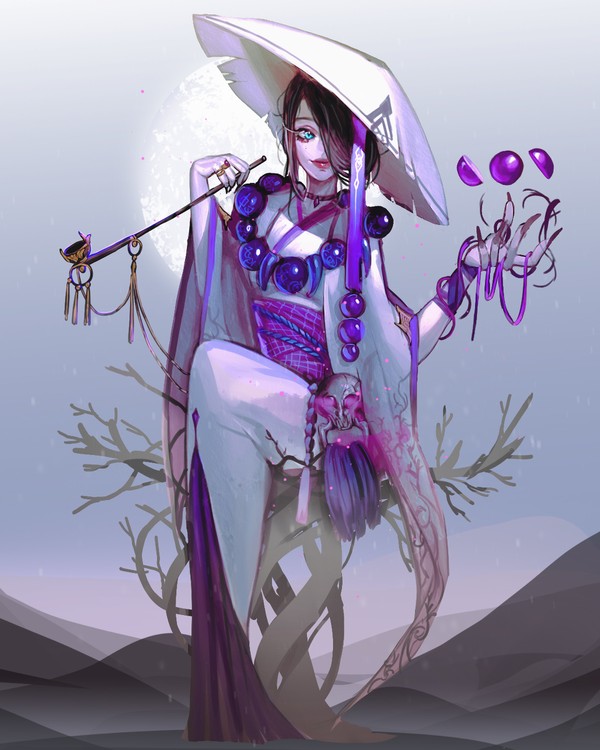 薄紫色の巫女 / mauve shaman