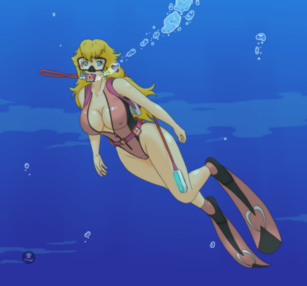 Princess Peach - Scuba dive