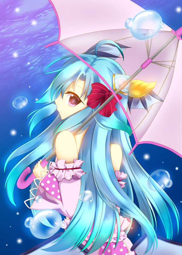 水中の雨傘