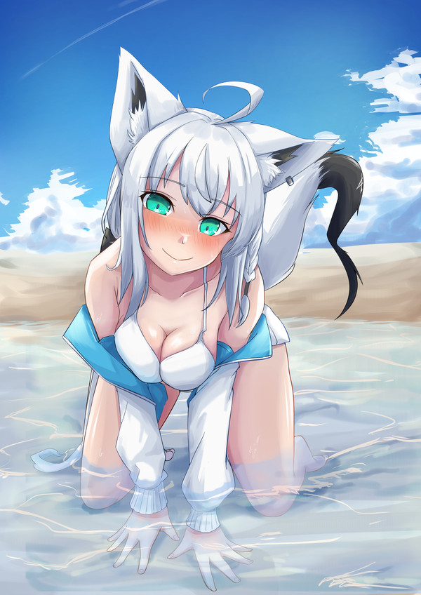 水着きーつね