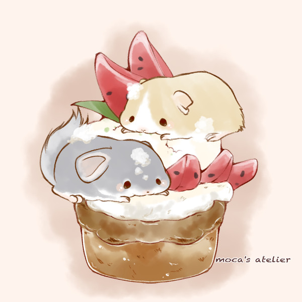 スイカのケーキ