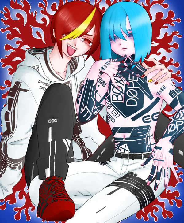 ❤️🍮💙