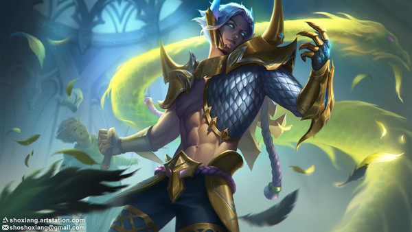 Obsidian Dragon Sett Fanart