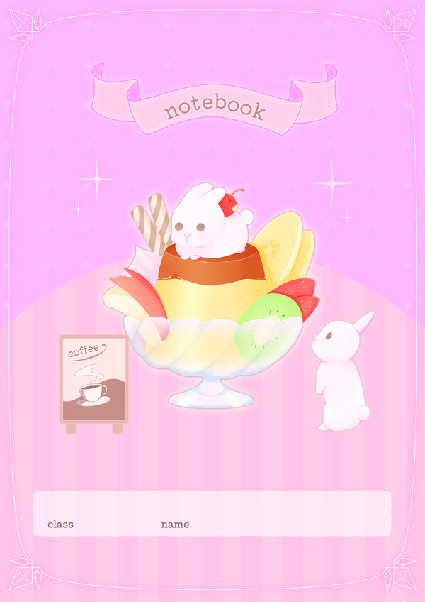 うさぎとプリンアラモード