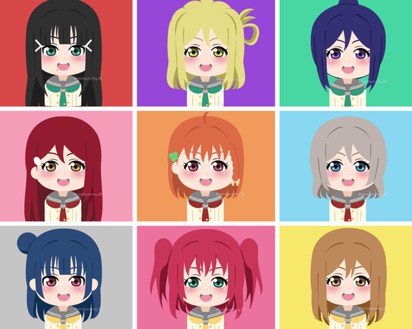 Aqours Chibi Icon