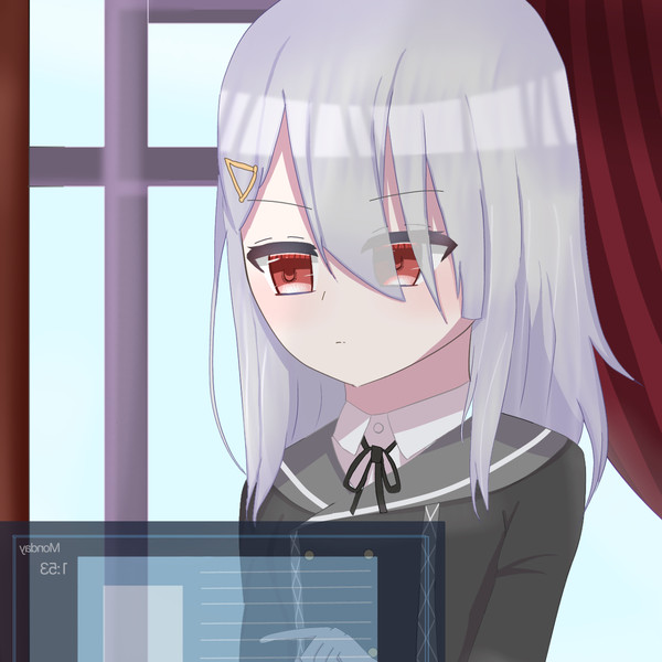 作業中の皇城セツナ
