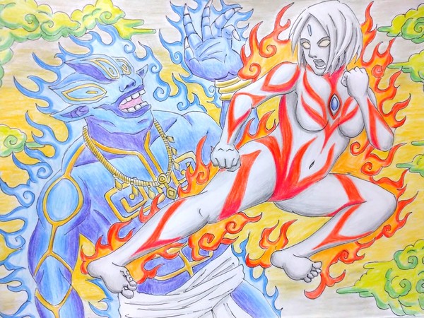 戦闘シーン　蹴り