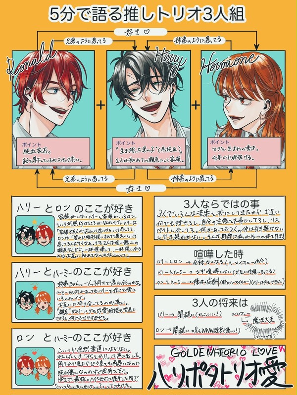うちの愛しのハリポタトリオについて語りたい