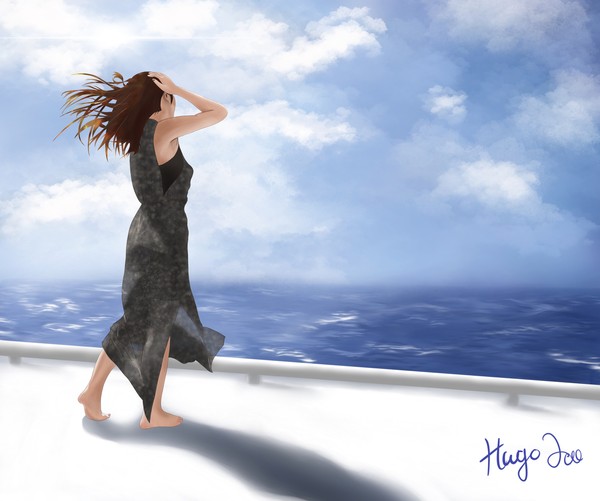海與少女