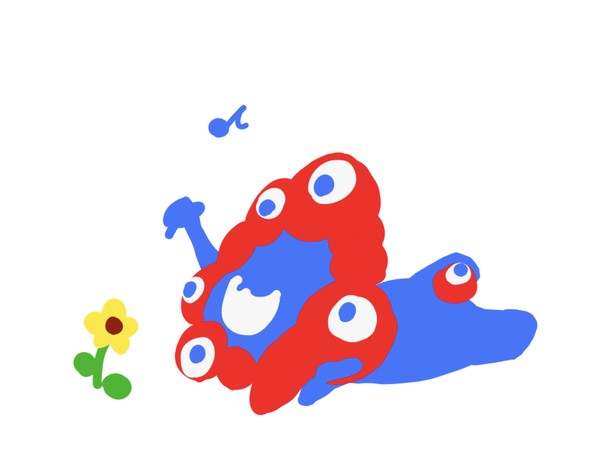 ミャクミャク様とお花