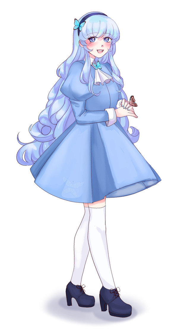 青いお嬢さん