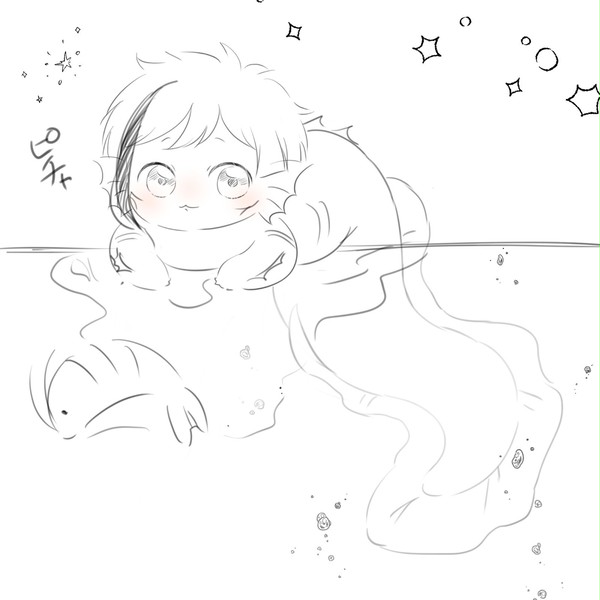 脱走しようとする稚魚🦈