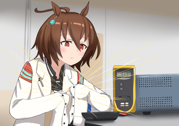 電気の実験をするタキオン②