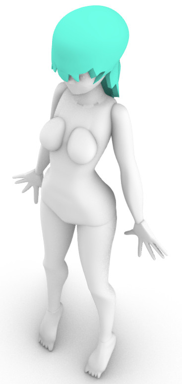 エロい人が3Dの女の子を作ってみた