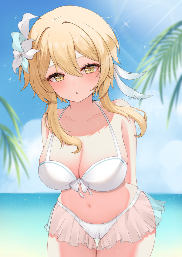 ねぇ、泳がないの?