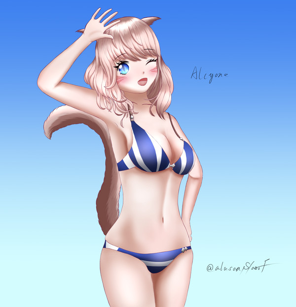 夏の水着ミコッテチャン