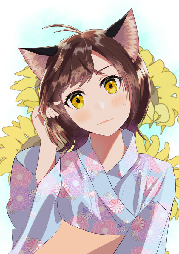 浴衣の君と