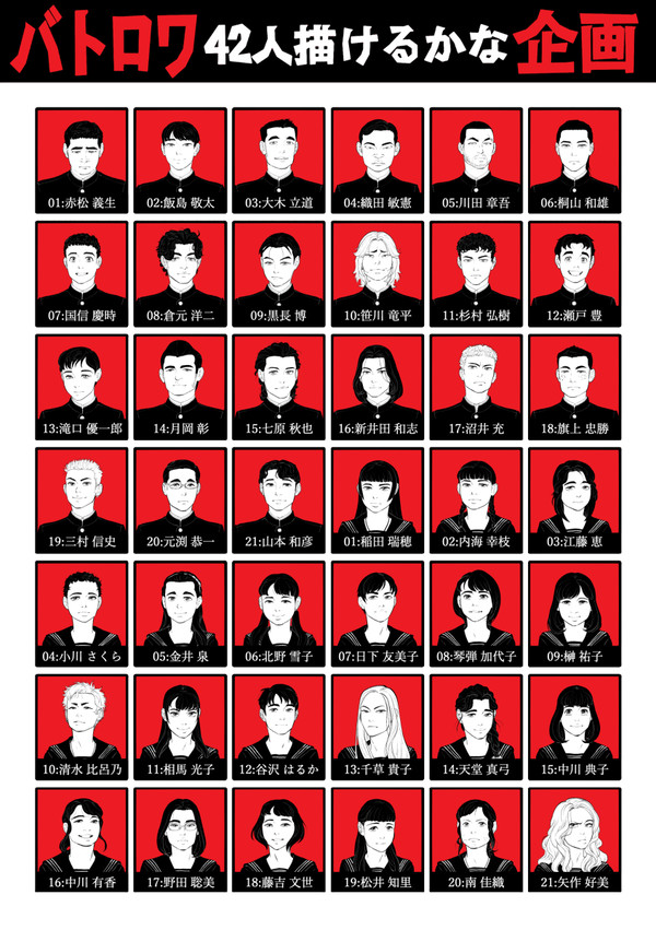 バトロワ42人描けるかな