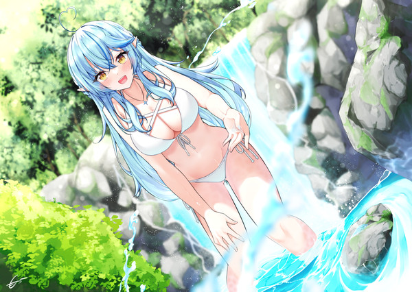 水浴エルフ