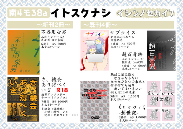 イシンノセカイ7お品書き