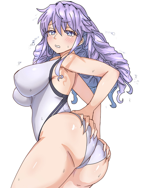 white swimsuit