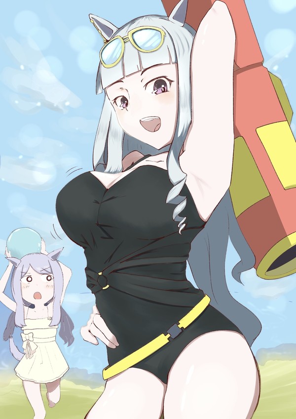 水着ゴルシと水着マックイーン