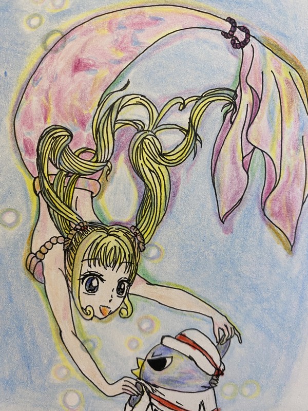 るちあ　ヒッポ　色鉛筆画