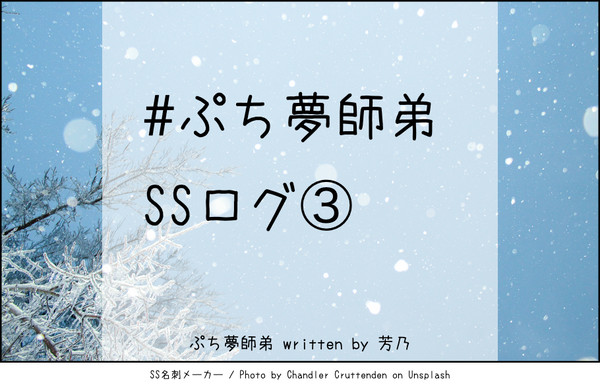ぷち夢師弟SSログ③