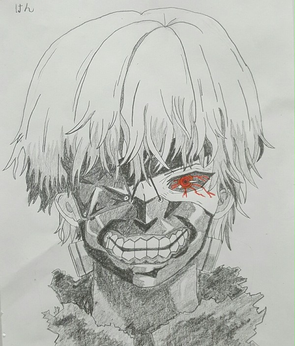 kaneki ken pencil drawing