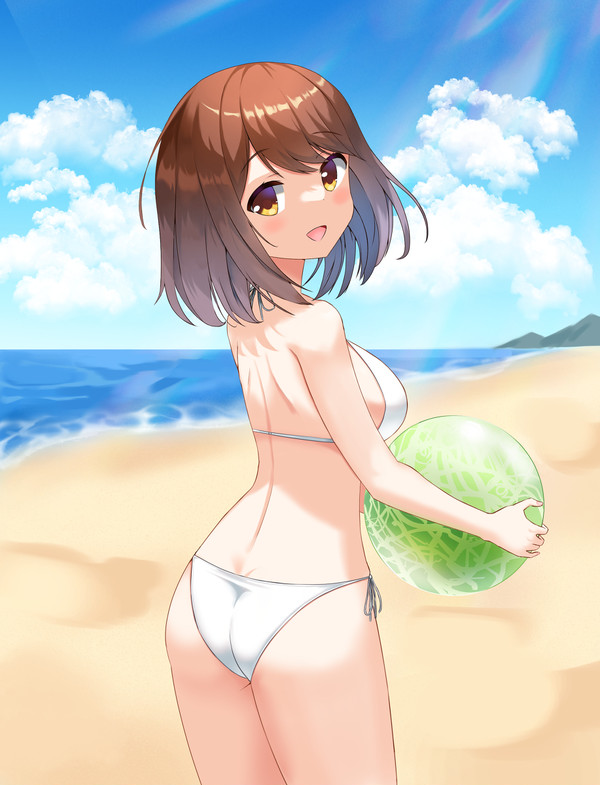 椎名心美ちゃんと砂浜