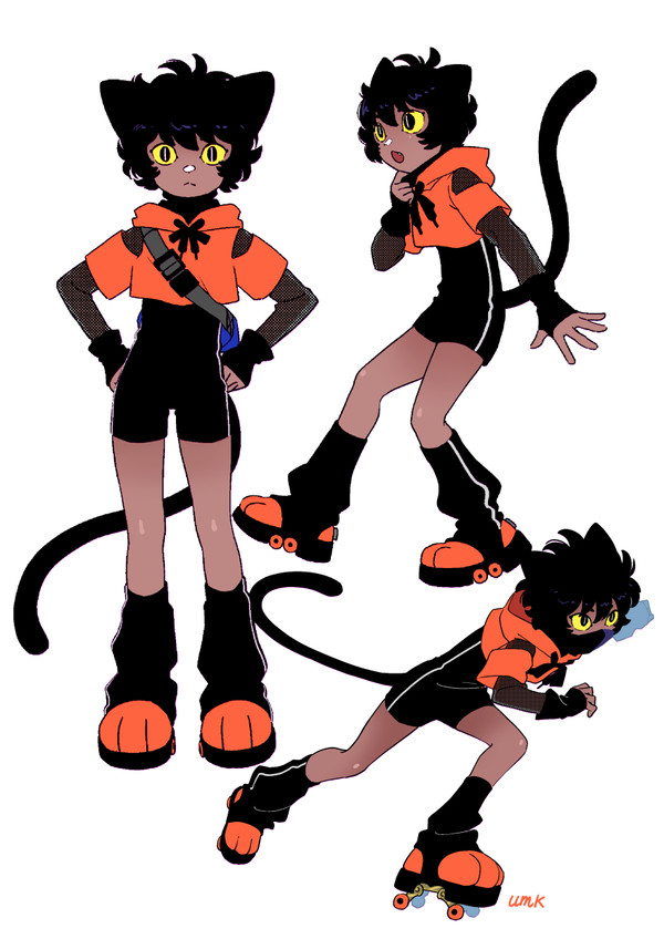 Skater cat boy