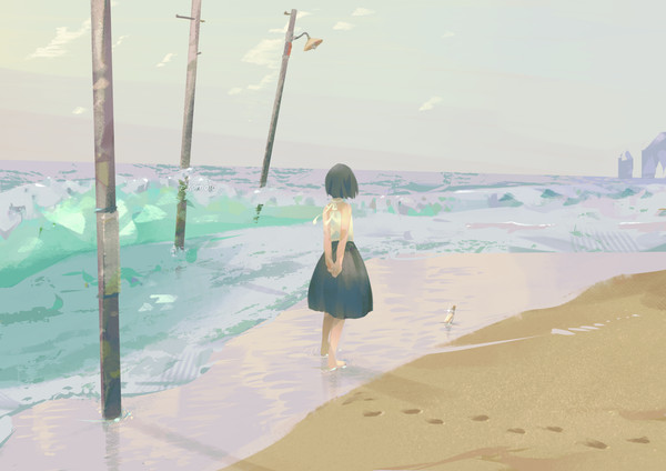 流れ着く