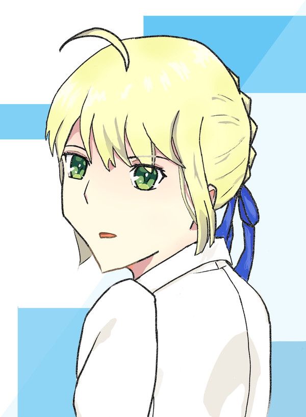 振り向いてるセイバー