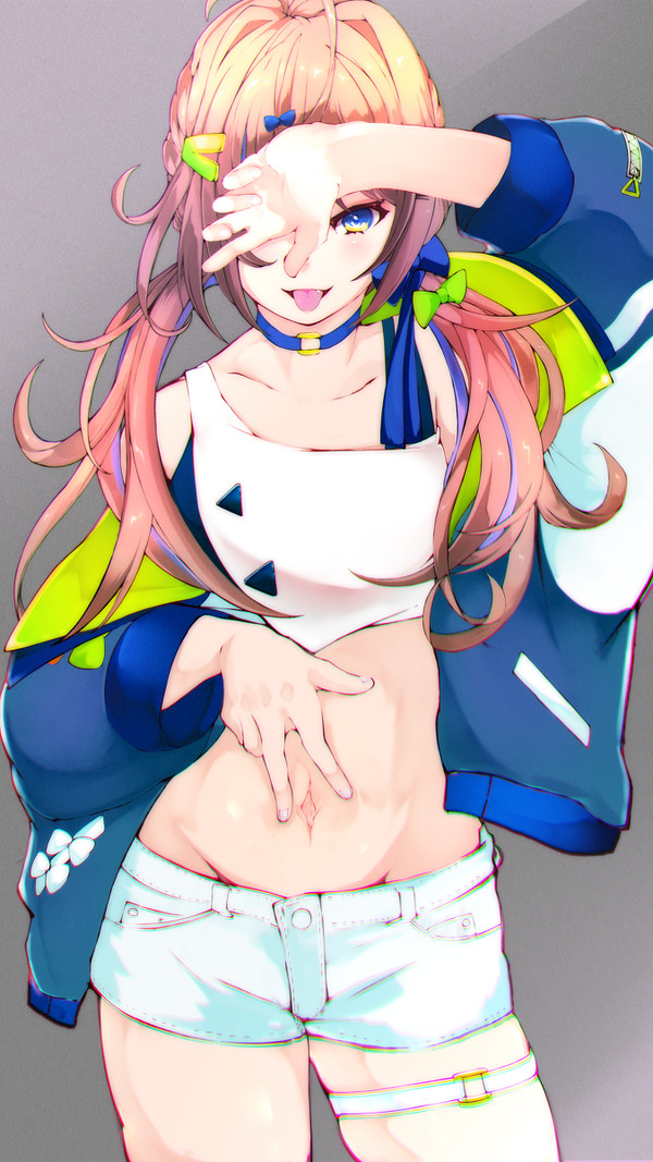 夏服おへそ