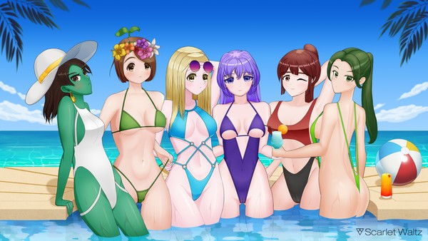 Cuties on the beach 海辺の女の子たち