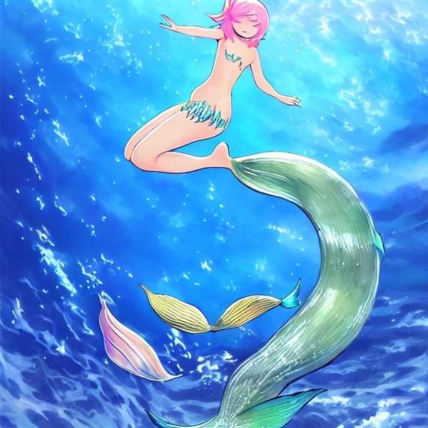 人魚の少女、空を泳ぐ。